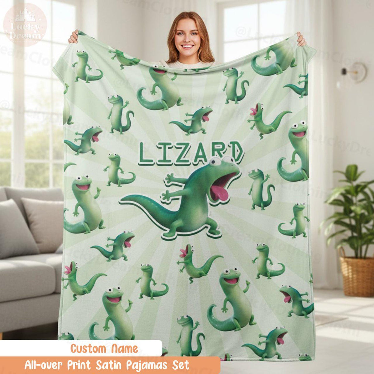 Custom Name Tom Lizard Meme Baby Blanket, Personalized Disney Pixar Movie Hoppers Blanket, Baby Shower Gift, Lizard Funny Bday Gift For Kids