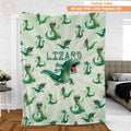 Custom Name Tom Lizard Meme Baby Blanket, Personalized Disney Pixar Movie Hoppers Blanket, Baby Shower Gift, Lizard Funny Bday Gift For Kids