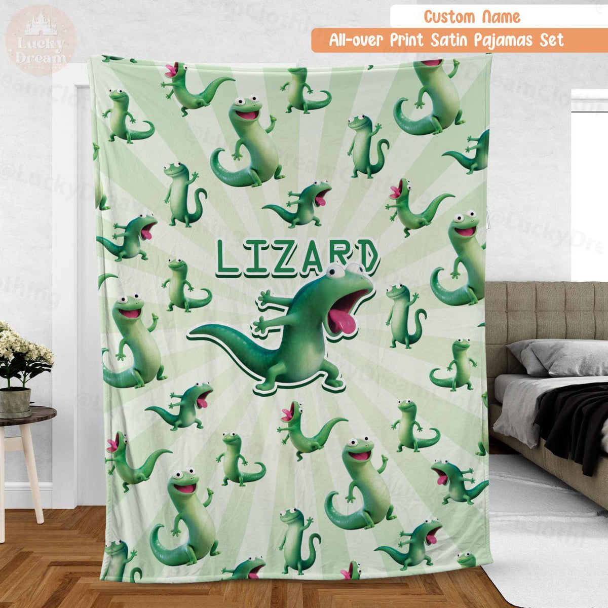 Custom Name Tom Lizard Meme Baby Blanket, Personalized Disney Pixar Movie Hoppers Blanket, Baby Shower Gift, Lizard Funny Bday Gift For Kids