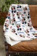Disney Mickey Mouse Custom Name Blanket, Cartoon Style Gift for Boys and Girls,Personalized Name Mickey Mouse Blanket,Mickey Nursery Blanket