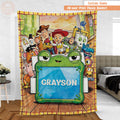 Personalized Toy Story 5 Blanket, Custom Name Disney Toy Story Blanket, Woody Buzz Lightyear Jessie Blanket, Toy Story 5 Gift for Boy, Girl