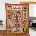 Personalized Toy Story Woody Blanket, Custom Name Disney Toy Story with Woody Blanket, Woody Buzz Lightyear Blanket, Toy Story Gift for Kids