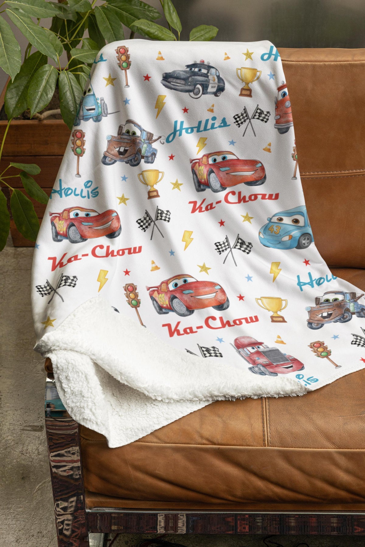 Lightning McQueen Baby Blanket, Baby Shower Gift, Customizable Blanket, Disney Blanket, Disney Home Decor, Cars Blanket, Sherpa Blanket