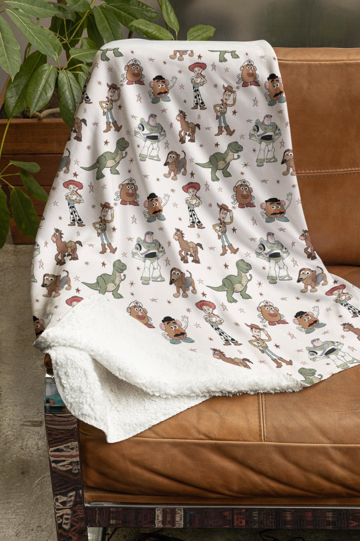 Personalized Toy Story Blanket, Custom Name Minky Flannel Throw