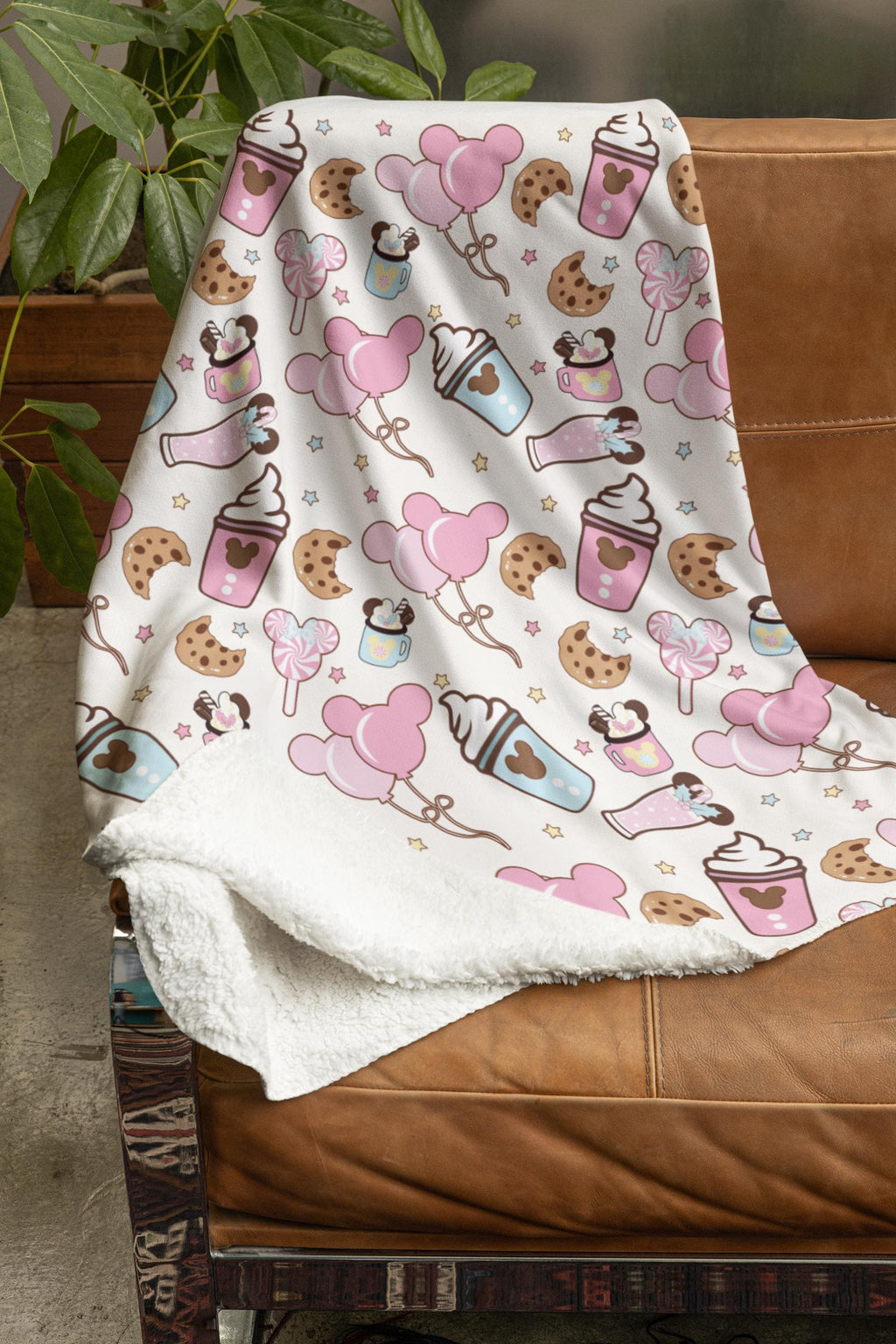 Personalized Coquette Bows Castle Disney Blanket, Mickey Minnie Snack Drink Baby Girl Trip Blanket, Magic Kingdom Birthday Girl Birthday Boy