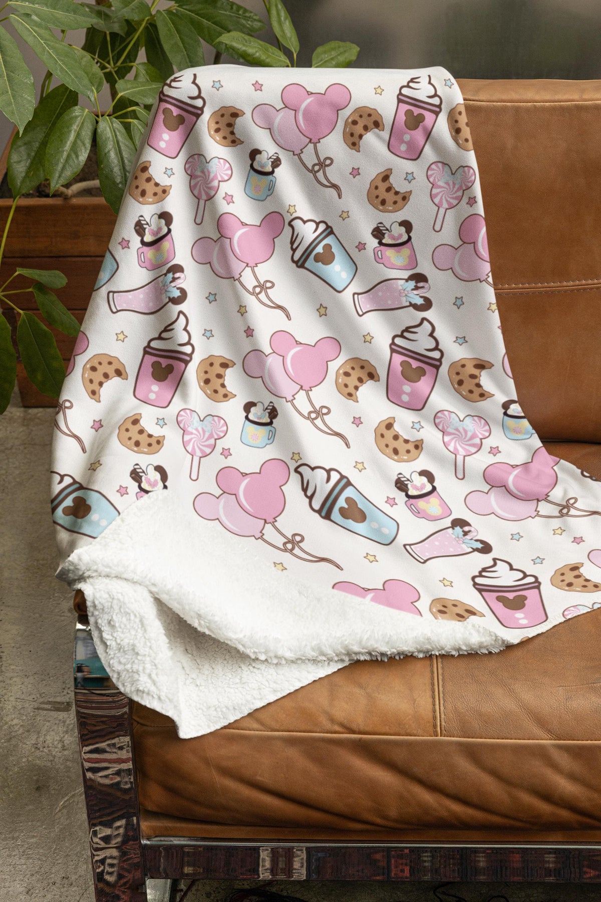 Personalized Coquette Bows Castle Disney Blanket, Mickey Minnie Snack Drink Baby Girl Trip Blanket, Magic Kingdom Birthday Girl Birthday Boy