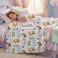 Enchanted Frozen Team Custom Blanket for Kids, Personalized Name Elsa Anna Olaf White Throw, Winter Fairytale Nursery Decor 2026
