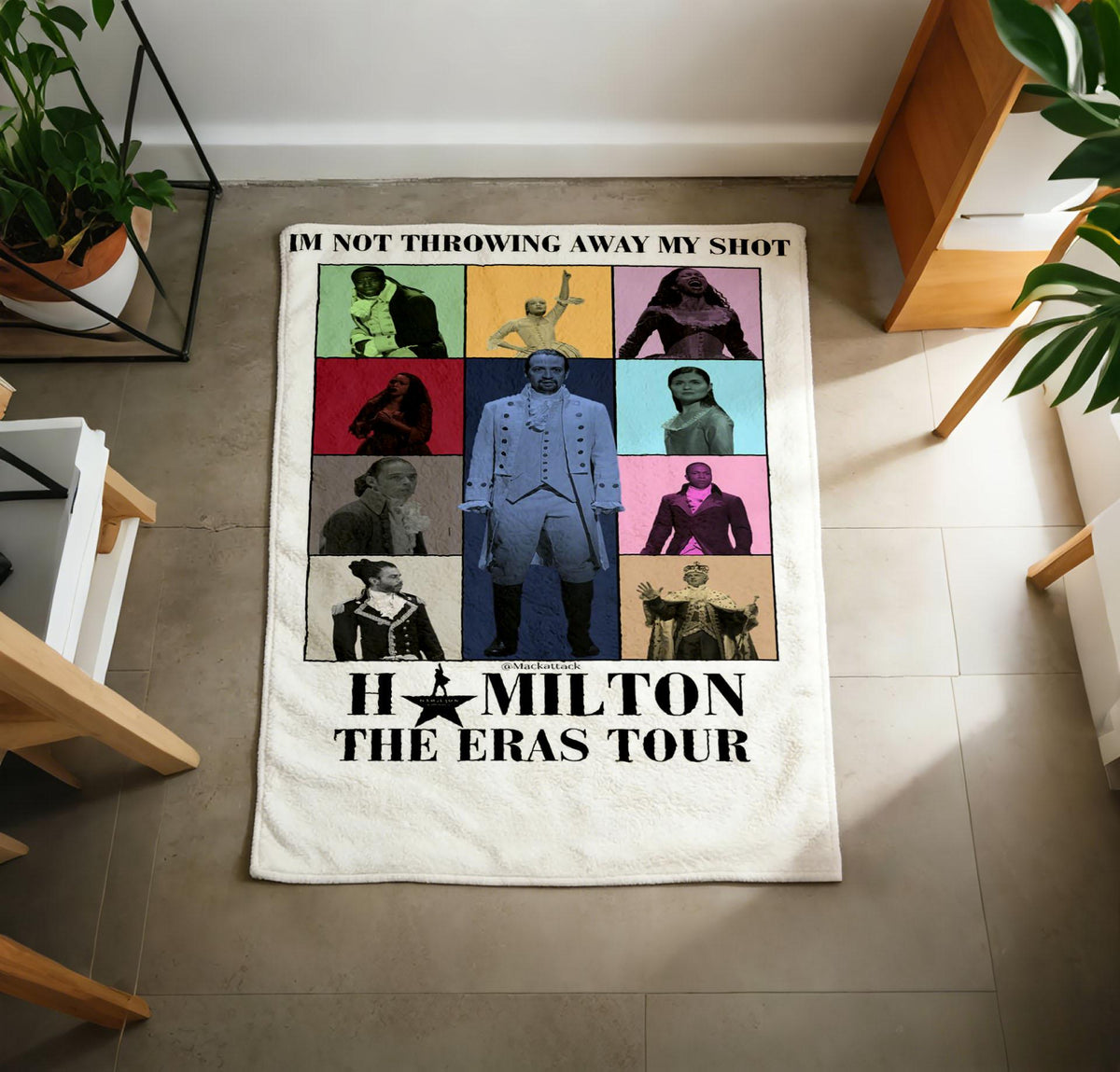 Hamilton Eras Tour Blanket Soft Throw, Broadway Gift