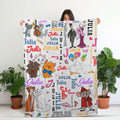 Personalized Aristocats Blanket, Custom Marie Cat Minky Blanket for Kids, Cute Disney Inspired Nursery Decor, Birthday Gift Julia, Cat Mom
