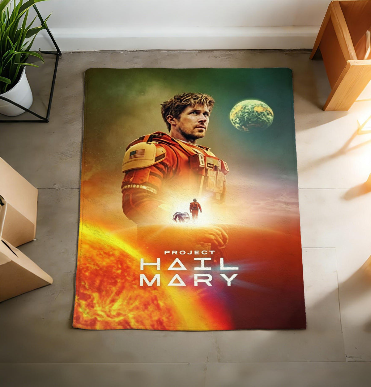 Project Hail Mary Movie Blanket Soft Throw Ryan Gosling Sci-Fi Fan Gift