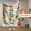 Personalized Toy Story Blanket, Custom Name Minky Flannel Throw