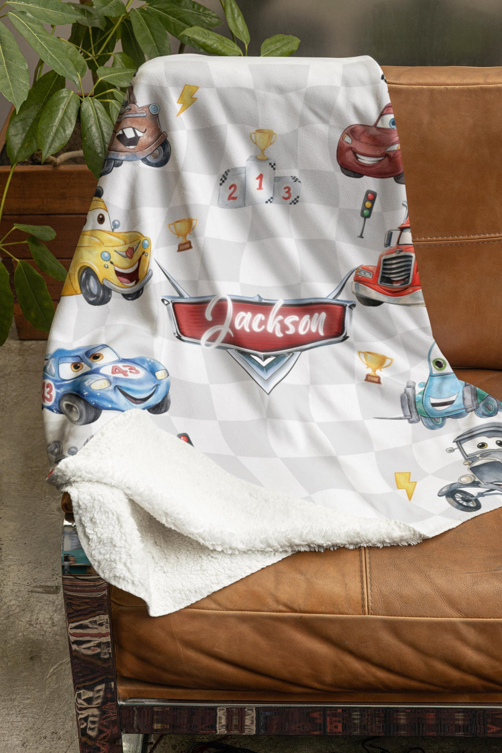Lightning McQueen Baby Blanket, Baby Shower Gift, Customizable Blanket, Disney Blanket, Disney Home Decor, Cars Blanket, Sherpa Blanket