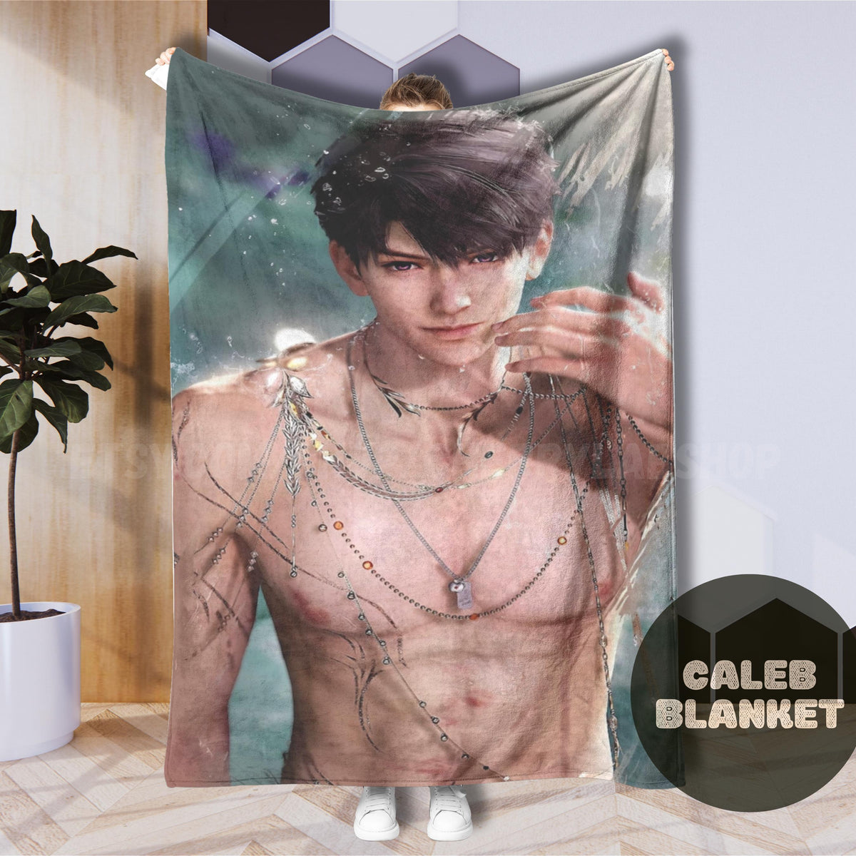 Caleb Love and Deepspace Blanket, otome blanket, sylus, xavier, zayne, rafayel,anime blanket,gaming blanket, caleb lads, caleb blanket, lads
