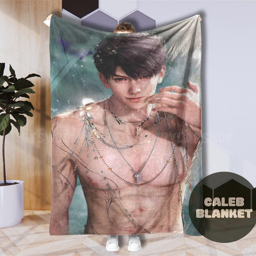 Caleb Love and Deepspace Blanket, otome blanket, sylus, xavier, zayne, rafayel,anime blanket,gaming blanket, caleb lads, caleb blanket, lads