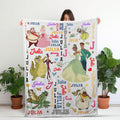 Custom Name Tiana Blanket, Princess and the Frog Minky Blanket, Personalized Disney Princess Gift, Cute Tiana Throw, Kids Name Blanket Gift