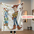 Personalized Toy Story Blanket, Custom Name Minky Flannel Throw