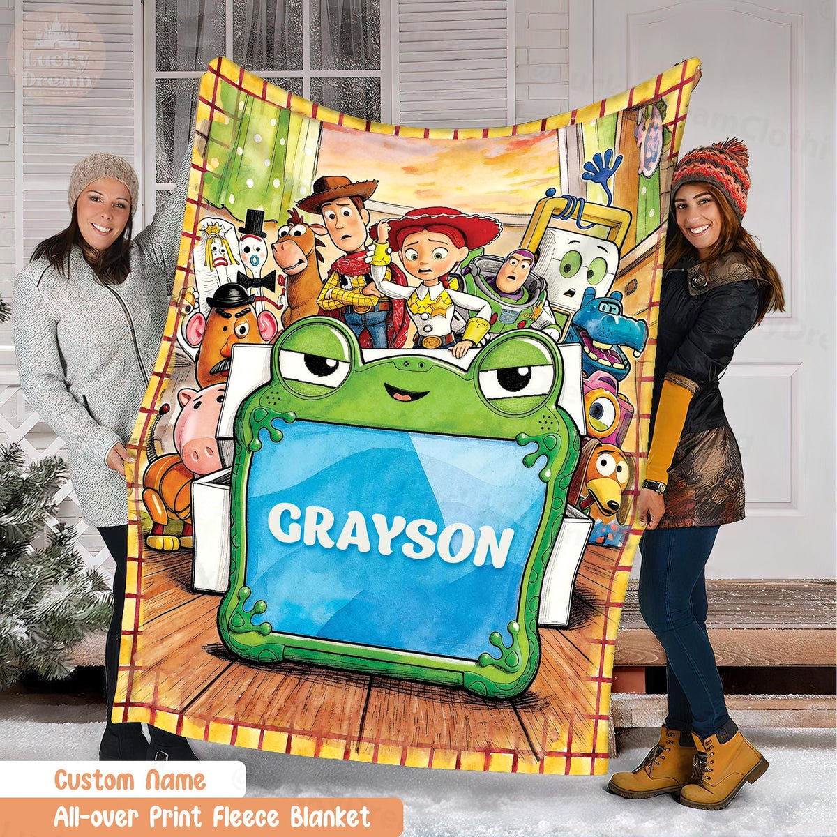 Personalized Toy Story 5 Blanket, Custom Name Disney Toy Story Blanket, Woody Buzz Lightyear Jessie Blanket, Toy Story 5 Gift for Boy, Girl