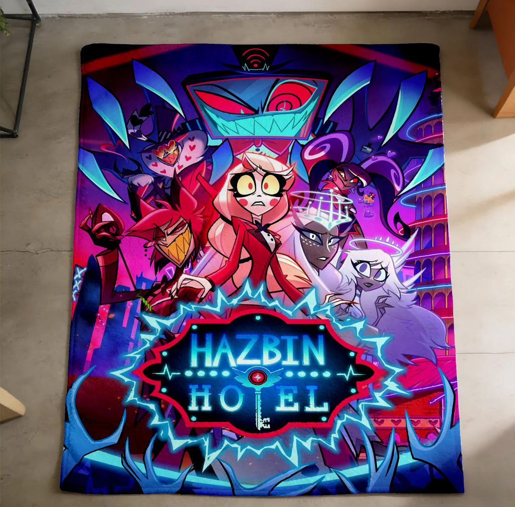 Hazbin Hotel Blanket Soft Throw, Helluva Boss Fan Blanket,Gift For Anime Fans