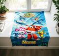 Super Wings Beach Adventure Blanket Soft Throw, Kids Room Decor