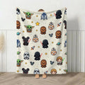 Personalized Retro Star Wars Baby Blanket, Custom Disney Star Wars Blanket