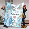 Personalized Cinderella Blanket, Cinderella Princess Fleece Blanket, Princess Blanket, Magic Kingdom Blanket, Gift For Daughter, Home Decor