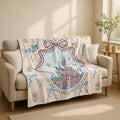 Disney Princess Castle Blanket, Cute Bow Magic Kingdom Castle Blanket, Fairy Tale Kids Blanket, Nursery Decor Gift