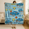 Custom Name Pixar Cars Blanket, Disney Doc Hudson Cars Baby Blanket, Baby Nursery Gift