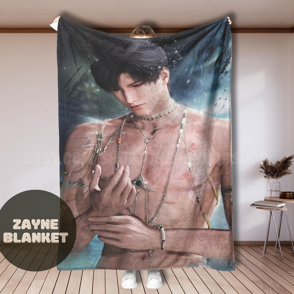 Zayne Love and Deepspace Blanket, otome blanket, sylus, xavier, caleb, rafayel, anime blanket, gaming blanket, zayne blanket, bestie gift