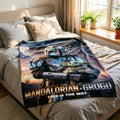 The Mandalorian & Grogu 3D Movie Poster Blanket Throw, Star Wars Decor Gift