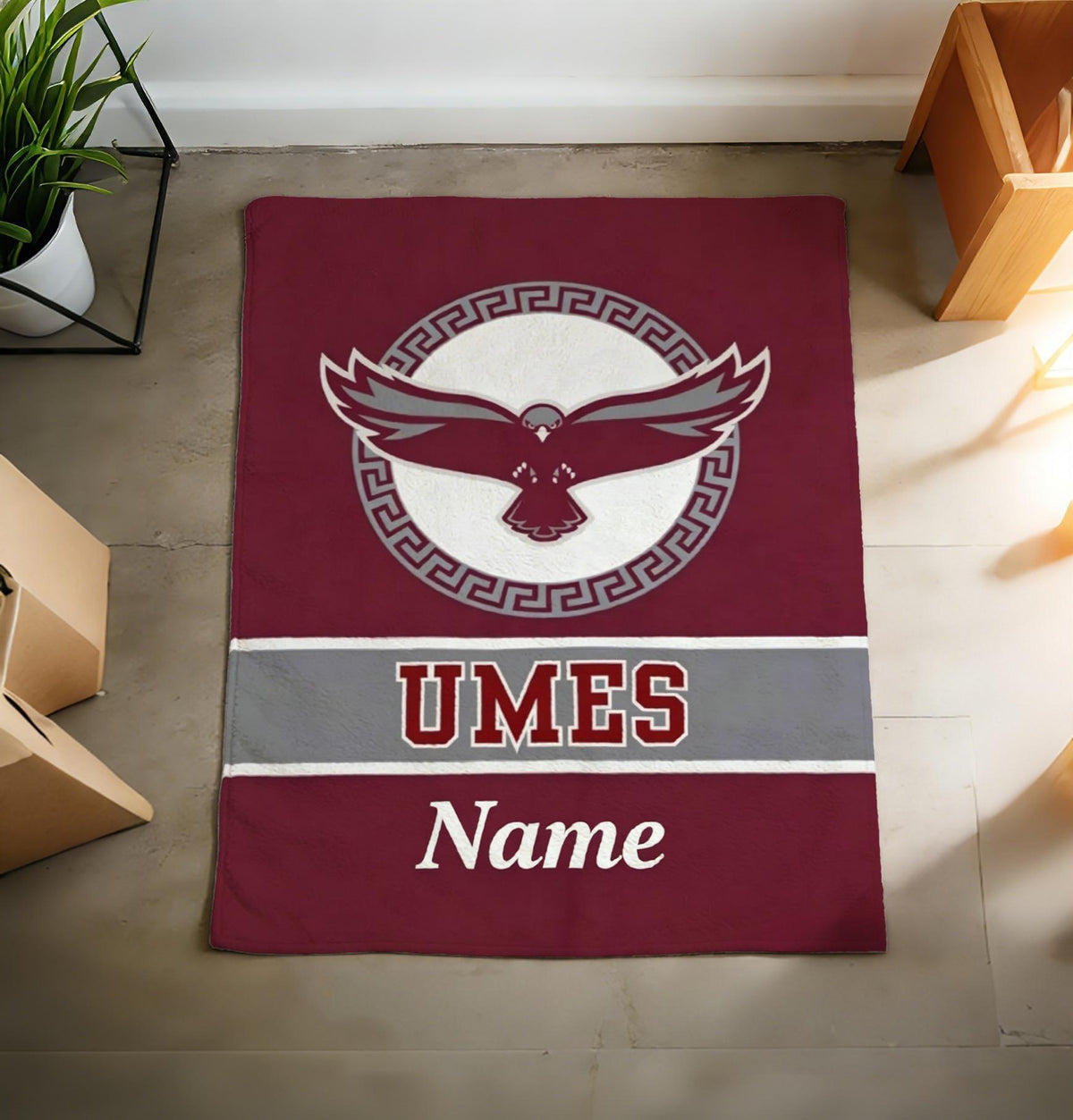 Personalized UMES Blanket Soft Throw, University of Maryland Eastern Shore Throw, Graduation & Tailgate Gift