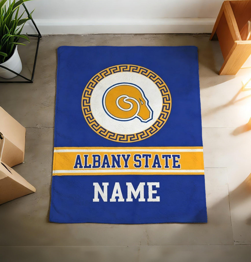 Personalized Albany State HBCU Blanket Soft Throw, Grad & Teacher Keepsake