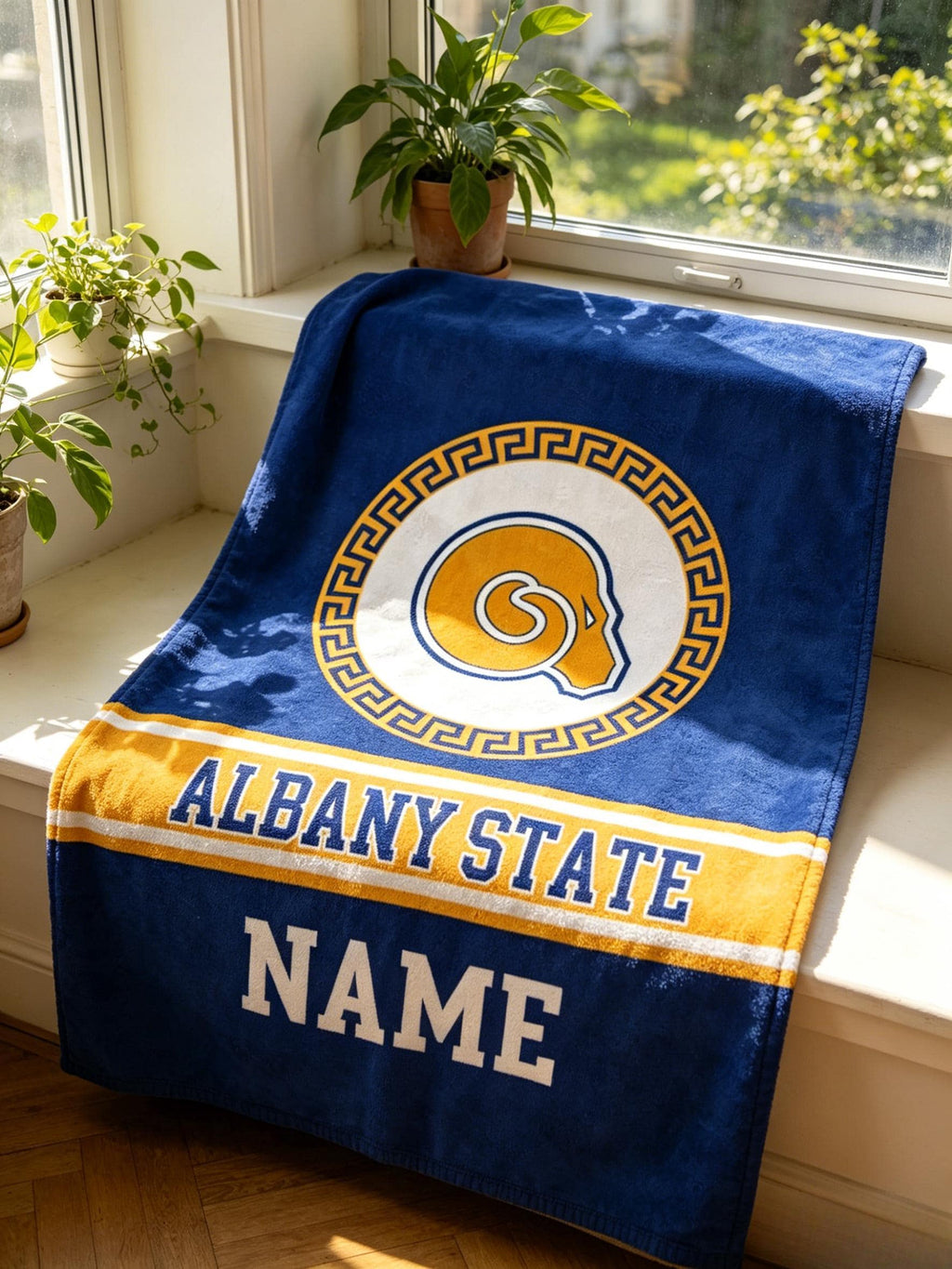 Personalized Albany State HBCU Blanket Soft Throw, Grad & Teacher Keepsake