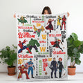 Personalized Superhero Blanket with Name, Custom Marvel Avengers Kids Throw, Boys Birthday Gift, Marvel Fan Gift, Avengers Blanket,Spiderman