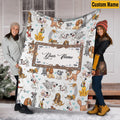 Personalized Disney Dogs Blanket, Custom Name Puppy Character Throw, Lady and the Tramp Pluto Nursery Decor Gift Cartoon Fleece Blanket