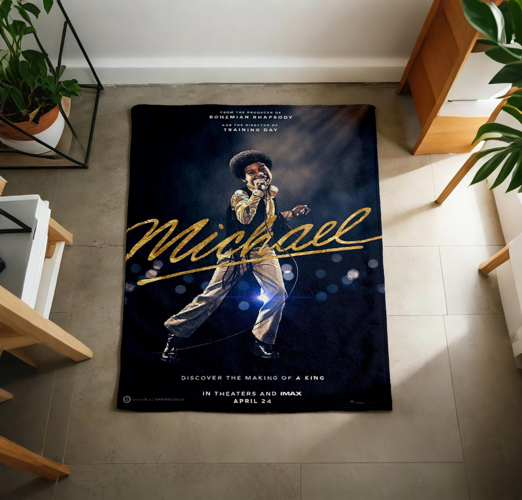 Michael Jackson "The Origin of an Icon" Blanket Soft Throw, Concert Poster Throw