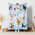 Personalized Disney Horse Blanket for Kids,Custom Name Blanket with Disney Horse,Horse Lover Gift for Boys Girls,Toddler Soft Fleece Blanket