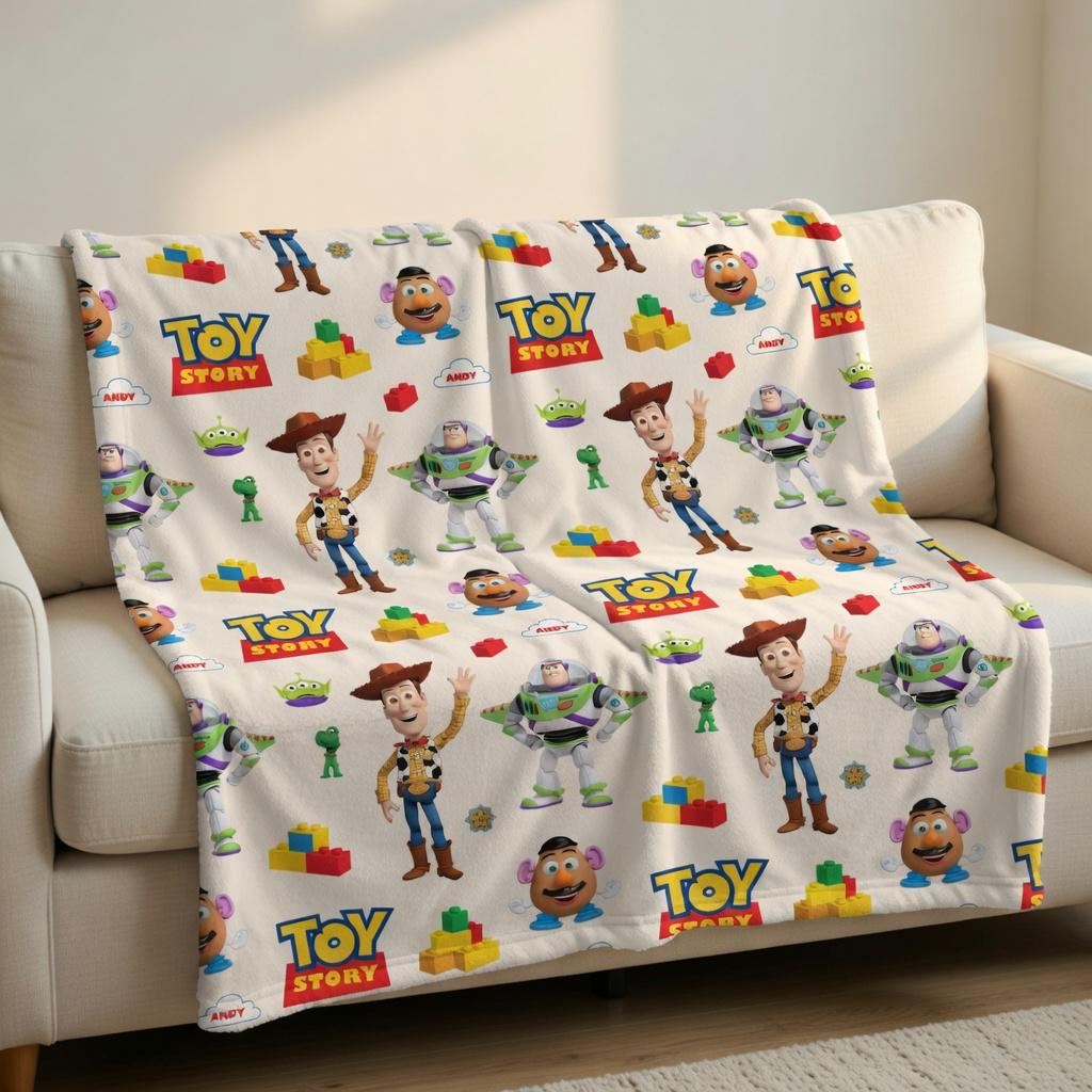 Custom Toy Story Baby Blanket, Disney Plushy Blanket, Personalized Baby Shower Gift, Nursery Baby Blanket