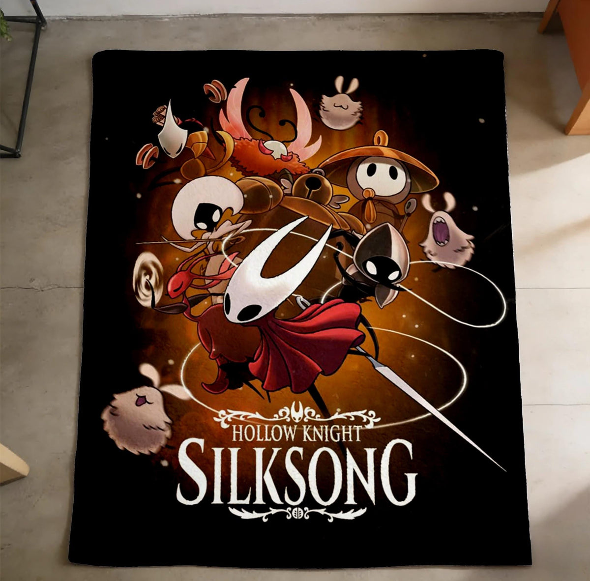 Hollow Knight Silksong Blanket Throw, Hornet & Team Indie Game Fan Gift