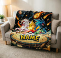 Personalized Pokémon Legendary Trio Blanket Soft Throw, Custom Name Throw, Kids Birthday Gift