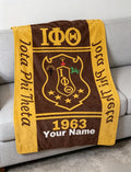 ΙΦΘ Paraphernalia Blanket Soft Throw, Custom Name 1963 Fraternity Throw