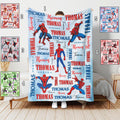Personalized Marvel Avengers Blanket, Marvel Fan Blanket, Spiderman Ironman Hulk Deadpool Thor Captain America Blanket, Disney Birthday Boy