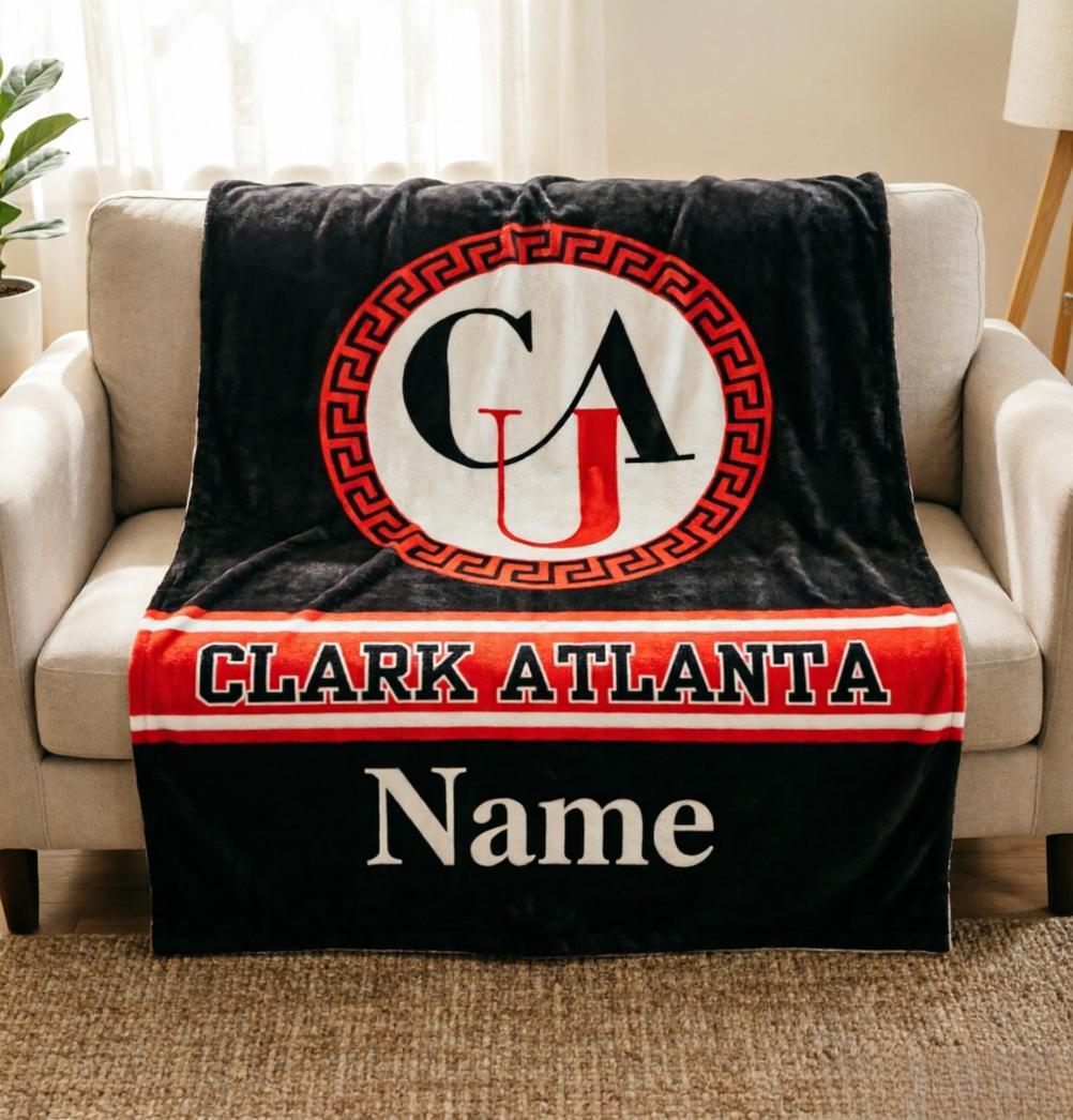 Personalized Clark Atlanta University Throw Blanket – CAU Alumni Game Day Gift