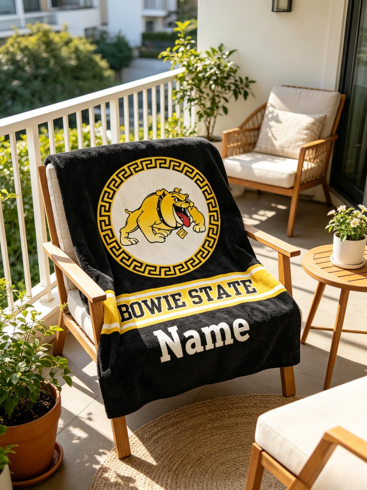 Personalized Bowie State University Blanket – Game Day Throw, Dorm Decor, Graduation Gift