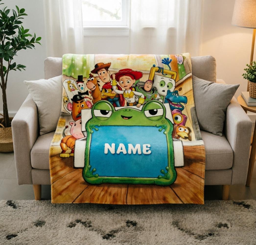 Full Toy Story Characters Blanket Soft Throw, Bedroom Decor Throw, Newborn Gift