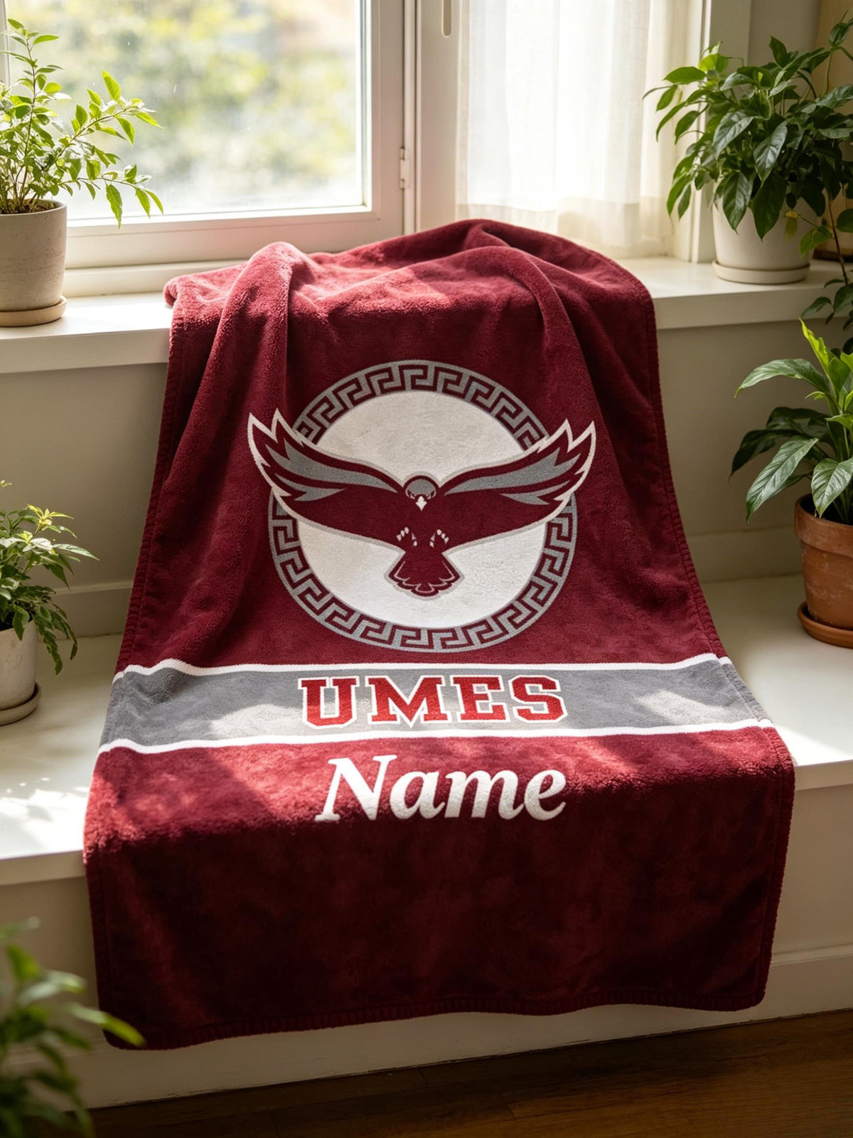Personalized UMES Blanket Soft Throw, University of Maryland Eastern Shore Throw, Graduation & Tailgate Gift