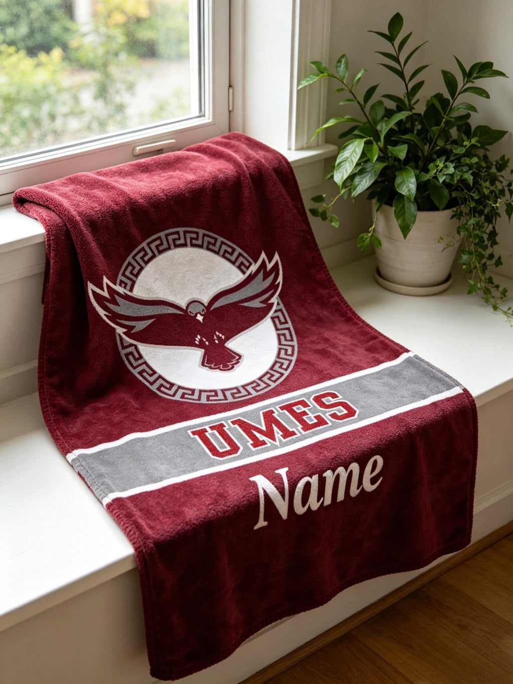 Personalized UMES Blanket Soft Throw, University of Maryland Eastern Shore Throw, Graduation & Tailgate Gift
