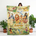 Personalized Lion King Blanket, Simba Mufasa Blanket,Custom Name Disney Lion King Blanket,Disney Birthday Boy or Girl,Hakuna Matata Blanket,