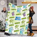 Personalized Disney Blanket, Custom Name Fleece Blanket, Monsters Inc Inspired Kids Throw, Cute Cartoon Blanket for Girl Boy, Birthday Gift