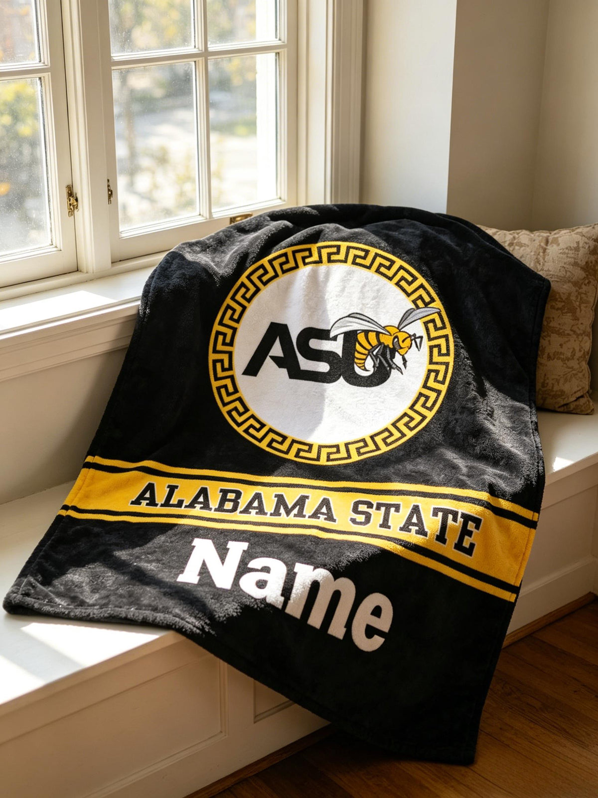 Personalized Alabama State ASU Blanket Soft Throw, Grad Alumni Gift, Game Day & Dorm Throw