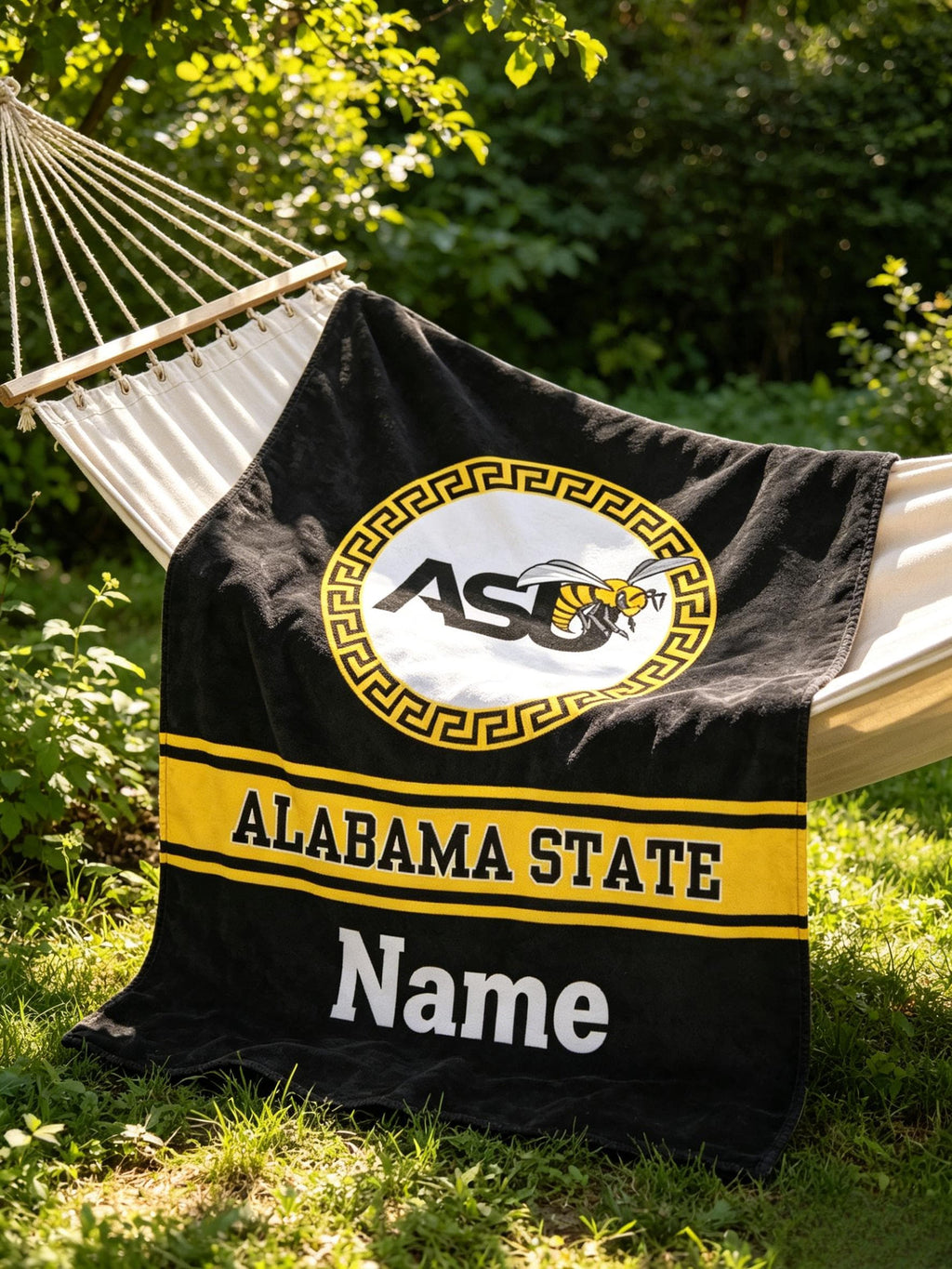 Personalized Alabama State ASU Blanket Soft Throw, Grad Alumni Gift, Game Day & Dorm Throw